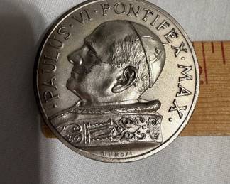 Paulus VI Pontifex Maximus Commemorative Large Metal Token Medal