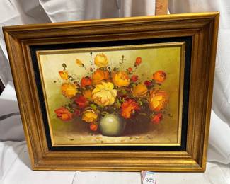 Floral Still Life Oil Painting by Roy Pasanault $24.00