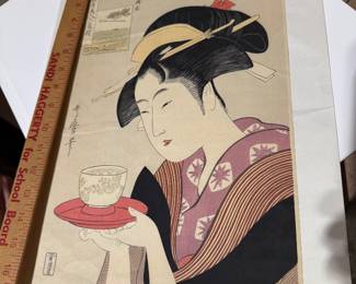 Woodblock Art Print Okita of Naniwaya