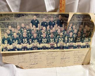 1940s Signed New York Giants Football Team Photo & Autographs