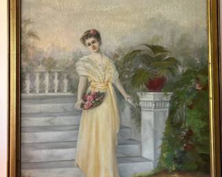 Pair of paintings- oil on canvas by Harriet L Lyon