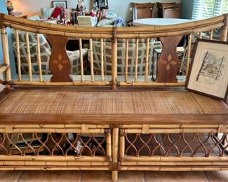 Vintage bamboo settee