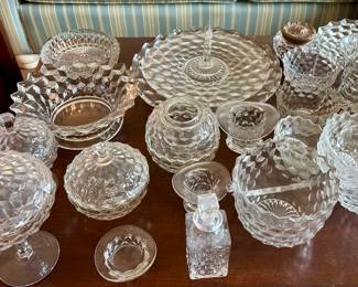 More Fostoria outside of the cabinet