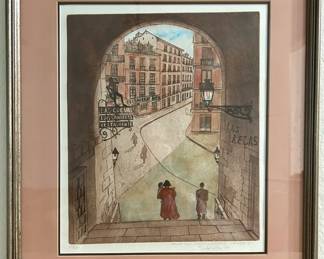 Sabatacha Signed Limited Etching 69/75- Arco de Cuchilleros Madrid