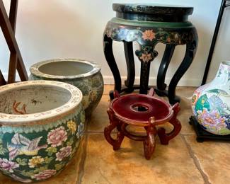 Vintage Chinese fishbowls/planters