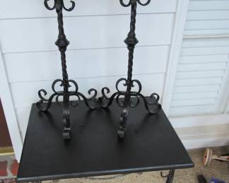 Wrought iron candle holders
