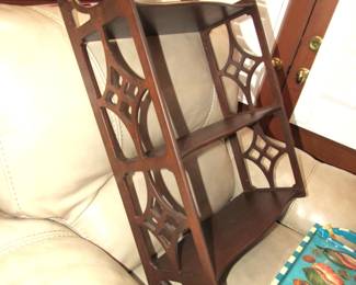 Antique walnut wall shelf