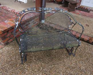 Wrought iron glider