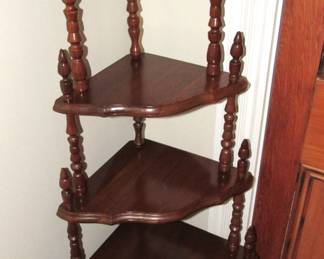 VTG walnut corner shelf