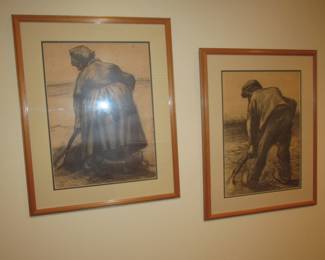 VAN GOGH farm prints pair