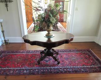 Pristine antique walnut parlor table
