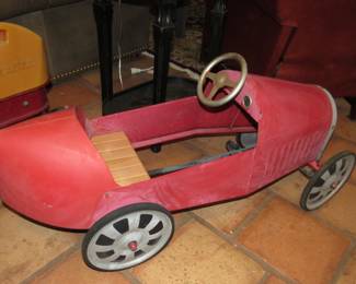Vintage metal pedal car