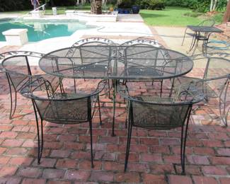Wrought iron patio set