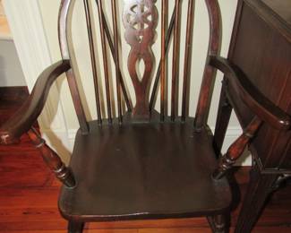 One of two Windsor side chairs