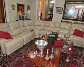 8-piece perfect leather reclining sectional 
