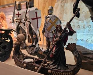 Skeleton in Boat-Halloween Decor