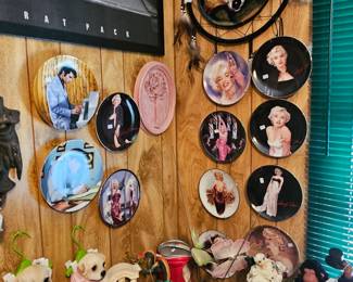 Elvis and Marilyn Monroe Collectible Plates