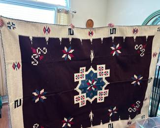 #28 Southwestern style rug, brown 72x57 $45.00