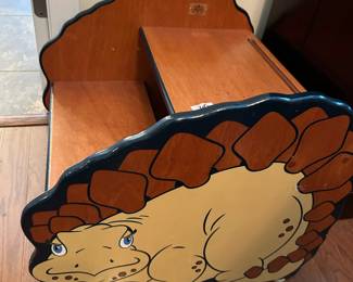 #169 Little Lords and Ladies Dinosaur step stool 19x20x18 $40.00