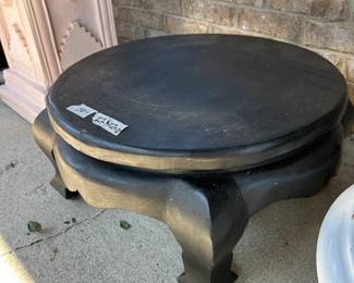 #70 black wooden plant stand 22x10 $50.00