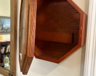 #35 Octagon hidden storage wall clock 15x15x4 $40.00