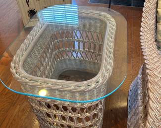 #3 Wicker Pair of End tables by Henry Link 21x28x23 $225.00