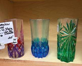 #151 cc zecchin from Venice glasses 3 piece As is $20.00
