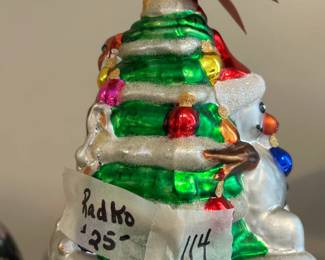 #114 Christopher Radko Woodland Winds surrounded by friends $25.00