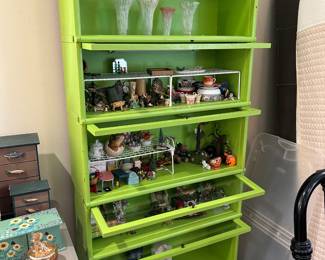 #30 repainted green barrister bookcase, 5 sections (as-is finish) $200.00