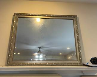 #18 wood framed mirror with beveled glass 46x36 $150.00