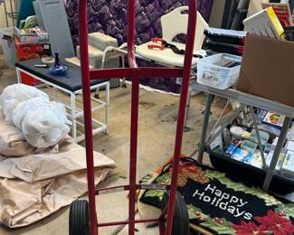 #221 Red hand truck pneumatic $75.00