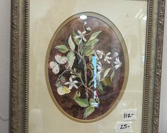 #112 Botanical Watercolor signed 15.5"x13' $25.00