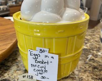 #158 "Eggs in a Basket" McCoy cookie jar $30.00