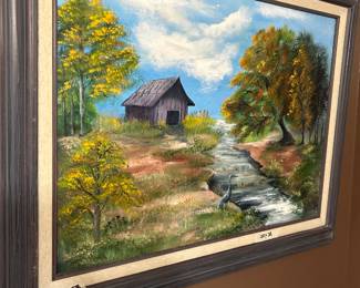 #178 signed oil Faye Simmons 30x24 $75.00