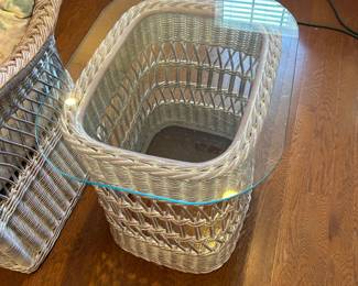 #3 Wicker Pair of End tables by Henry Link 21x28x23 $225.00