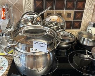 #138 Kirkland Signature pots and pans 15 piece $120.00