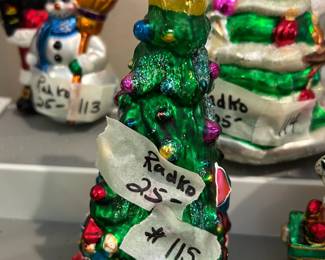 #115 Christopher Radko Christmas tree with toys $25.00