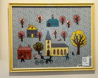 #100 Applique Folk Art 30x24 $70.00