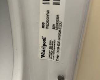 #200 Whirlpool cabrio platinum electric dryer plugged in and running (as-is scratches on top) $150.00