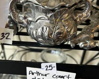 #133 Arthur Court aluminum elephant sugar bowl and elephant spoon $25.00