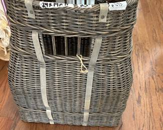 #243 Brown tall basket 24x19x11 $25.00