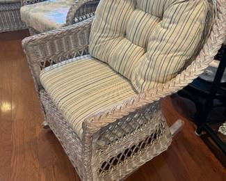 #5 Wicker Rocking chair by Henry Link (as-is some damage) $200.00