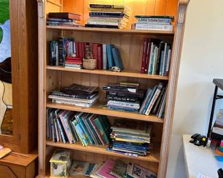 #10 Pine bookshelf lit, 5 shelves 1 drawer, 48x18x82 $175.00