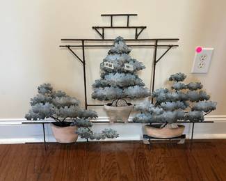 #168 Japanese Wall art - metal 37x27 $40.00