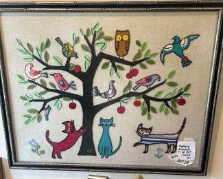 #97 Applique Animals Folk Art 30x24 30x24 $70.00