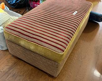 #31 padded upholstered storage ottoman (as is) $100.00