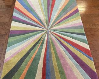 #19 rainbow rug by momeni 3'6" x 5'6" (as-is) $50.00