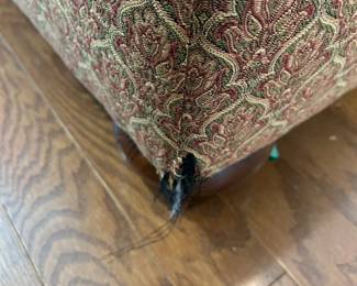 #31 padded upholstered storage ottoman (as is) $100.00