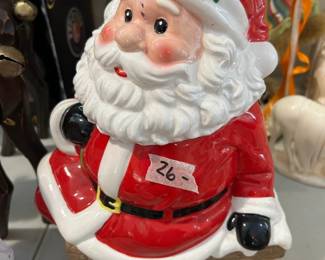 #250 Santa cookie jar 13" tall $26.00