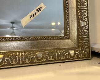 #18 wood framed mirror with beveled glass 46x36 $150.00